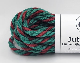 Jute Bondage Rope Emerald Green and Mix Shibari Rope Mature