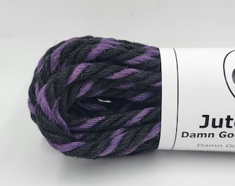 Shibari Rope Jute Bondage Rope Purple and Black  Mature