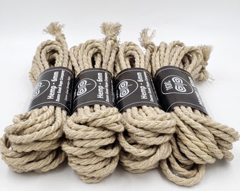 Hemp Bondage Rope Natural Shibari Rope Beginners Kit Bondage Rope 6mm Mature