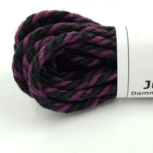 Shibari Rope Jute Bondage Rope Black and Purple  Mature