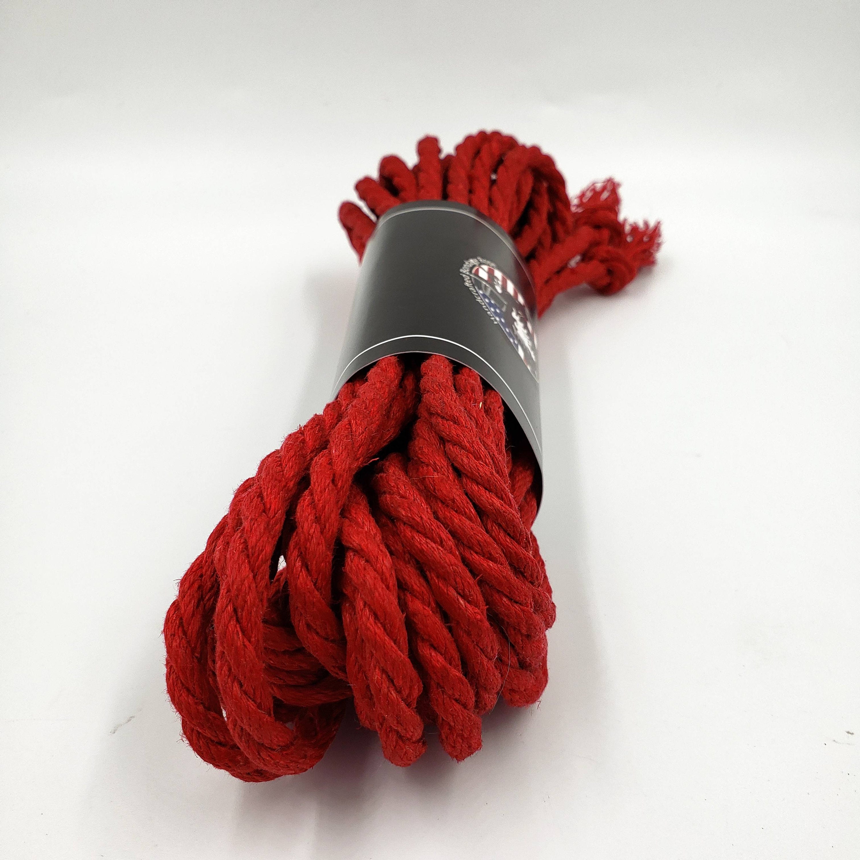Hemp Bondage Rope Rose Red Shibari 6mm Mature
