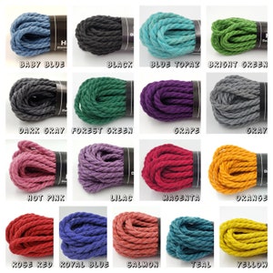 Stock Hemp Bondage Rope Multi Colors Shibari 6mm Mature