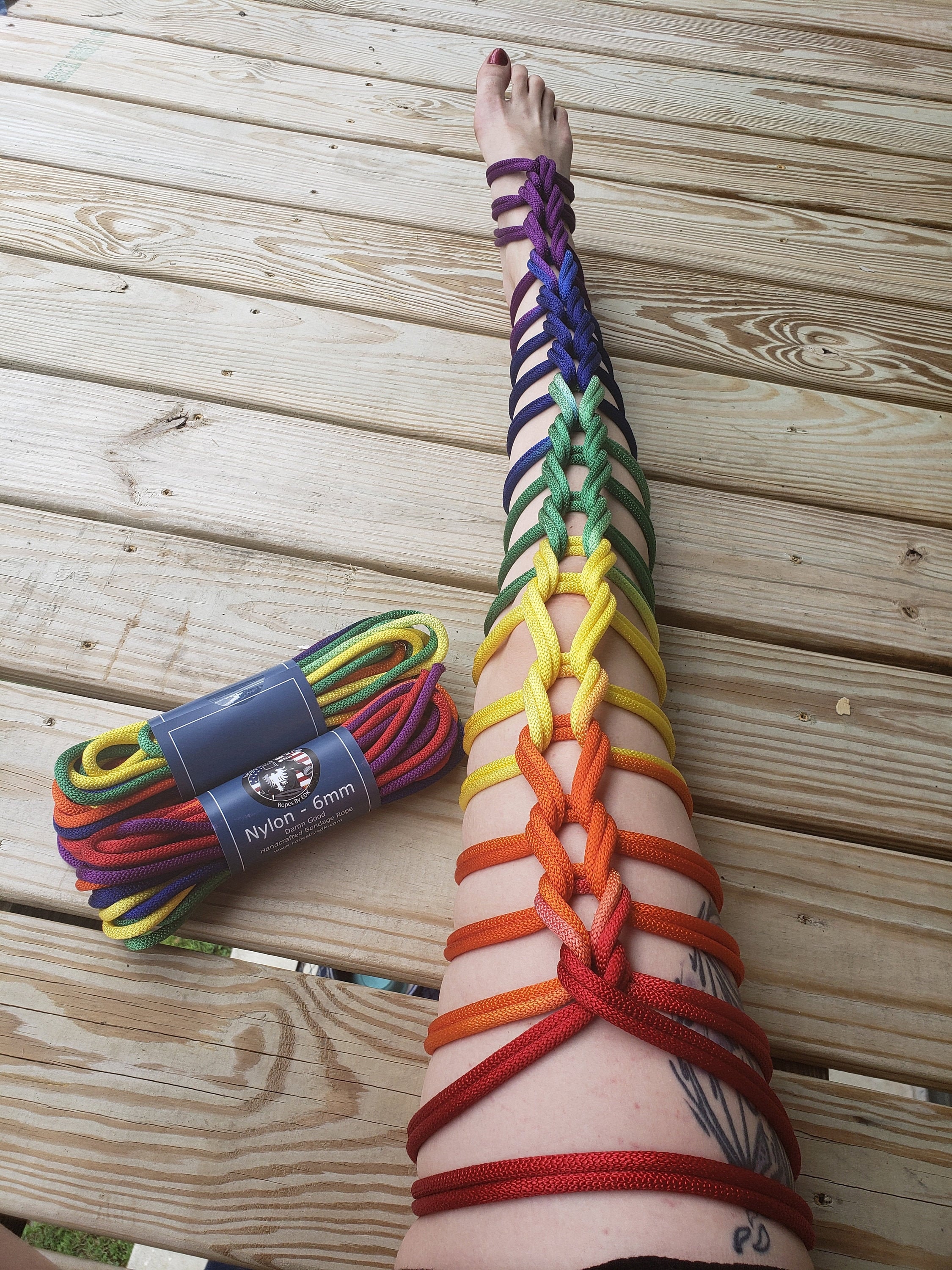 Nylon Bondage Rope Rainbow Shibari Rope Synthetic Rope Mature 