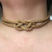 Jute Bondage Rope Necklace Collar with Carrick Bend Knot - Choose your color - BDSM - Custom