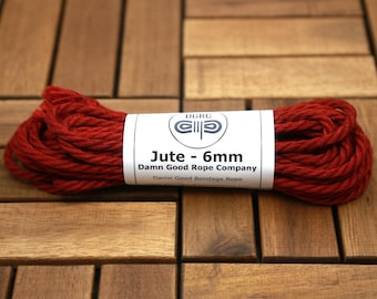 Red Jute Bondage Rope 6mm