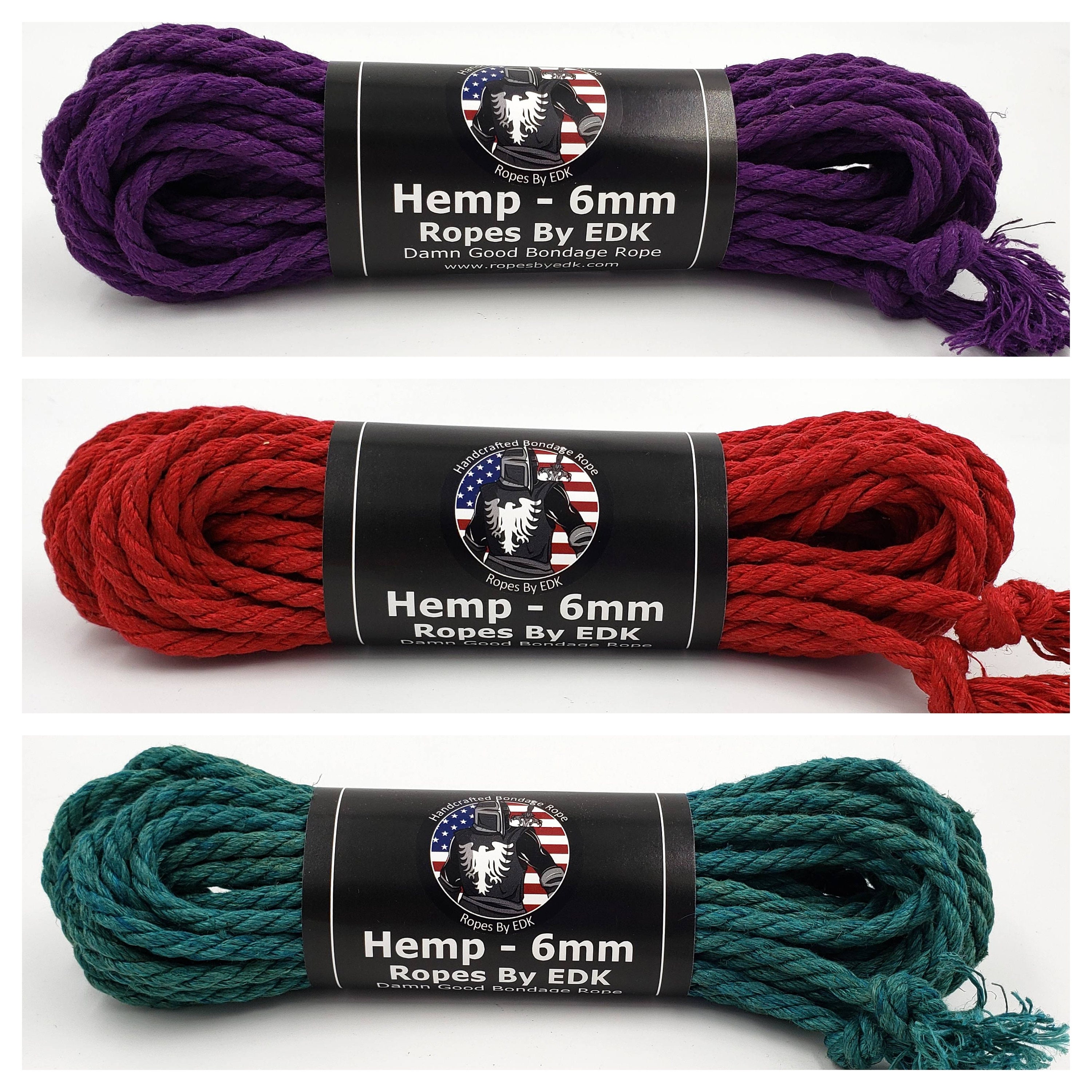 Hemp Bondage Rope Multi Colors Shibari 6mm Mature