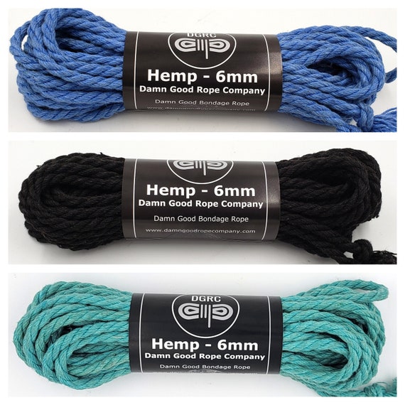 Stock Hemp Bondage Rope Multi Colors Shibari 6mm Mature 