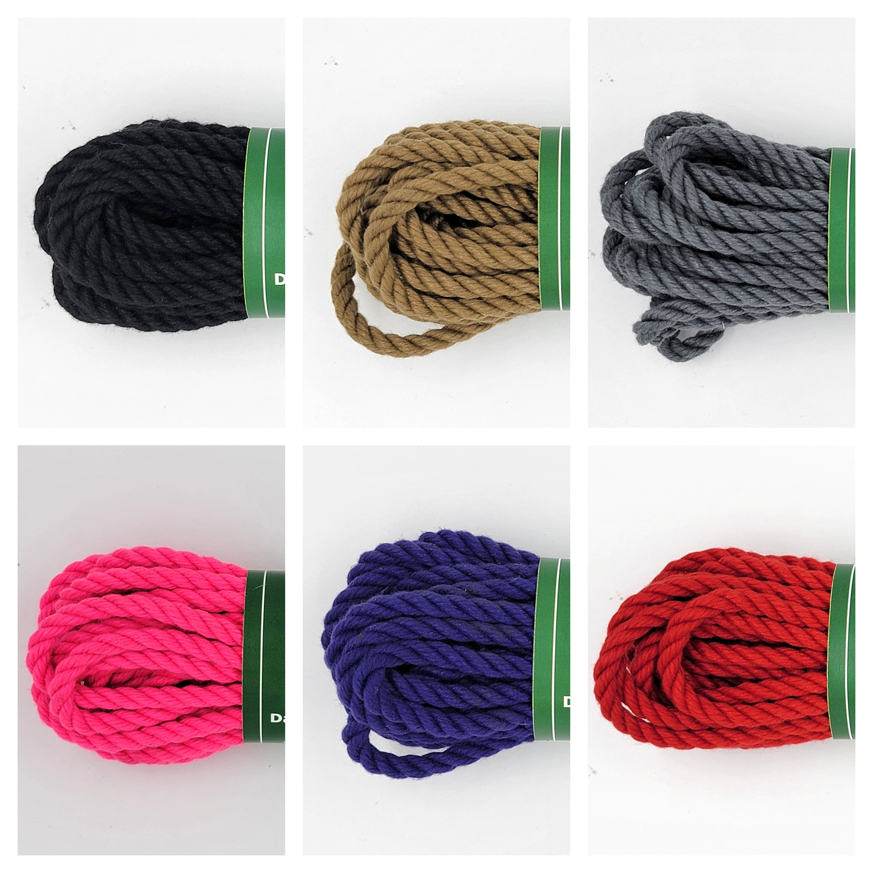 30ft Bondage Rope 1/4 6mm Solid Braid MFP Soft for Shibari