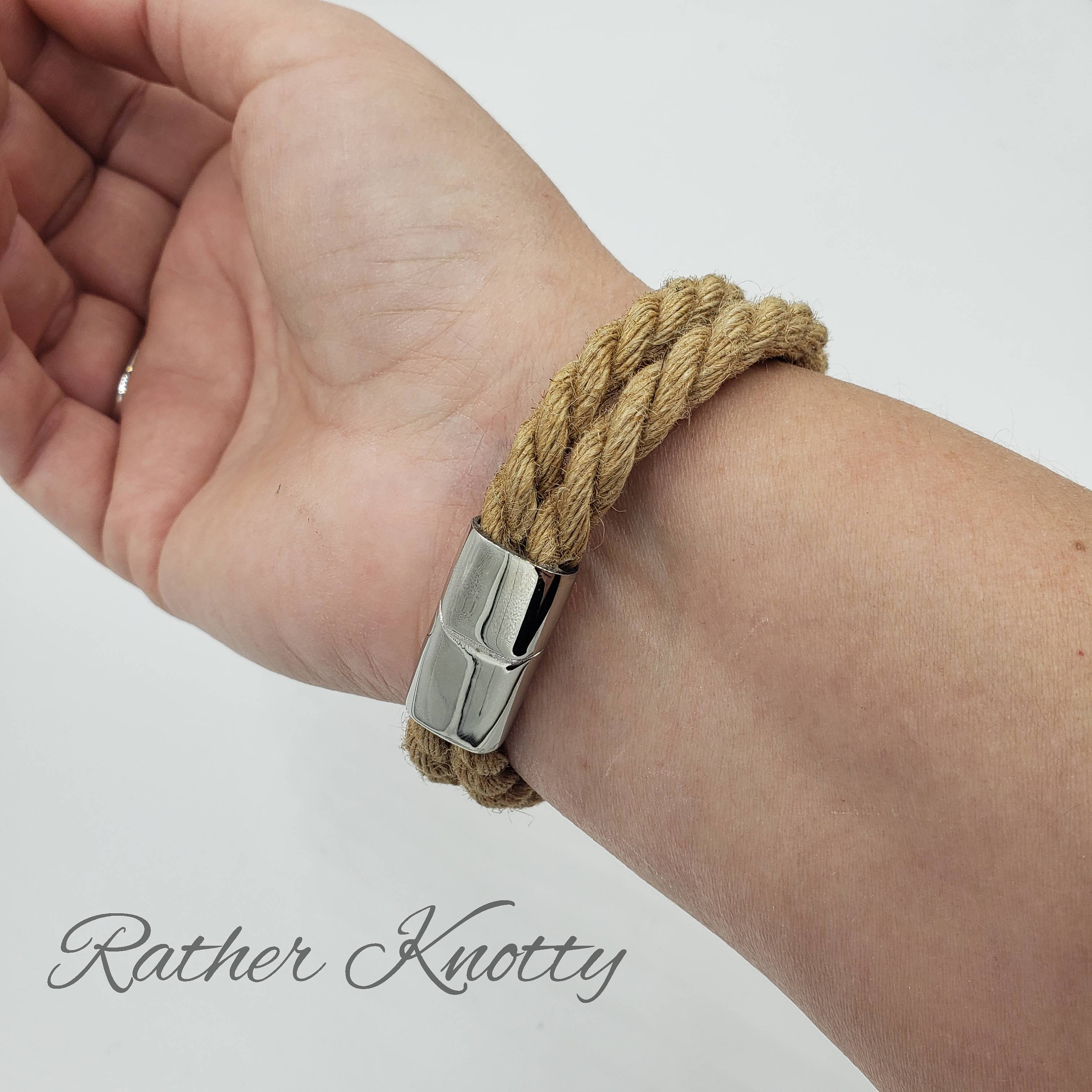 Jute Bondage Rope Double Strand Bracelet Choose your color BDSM