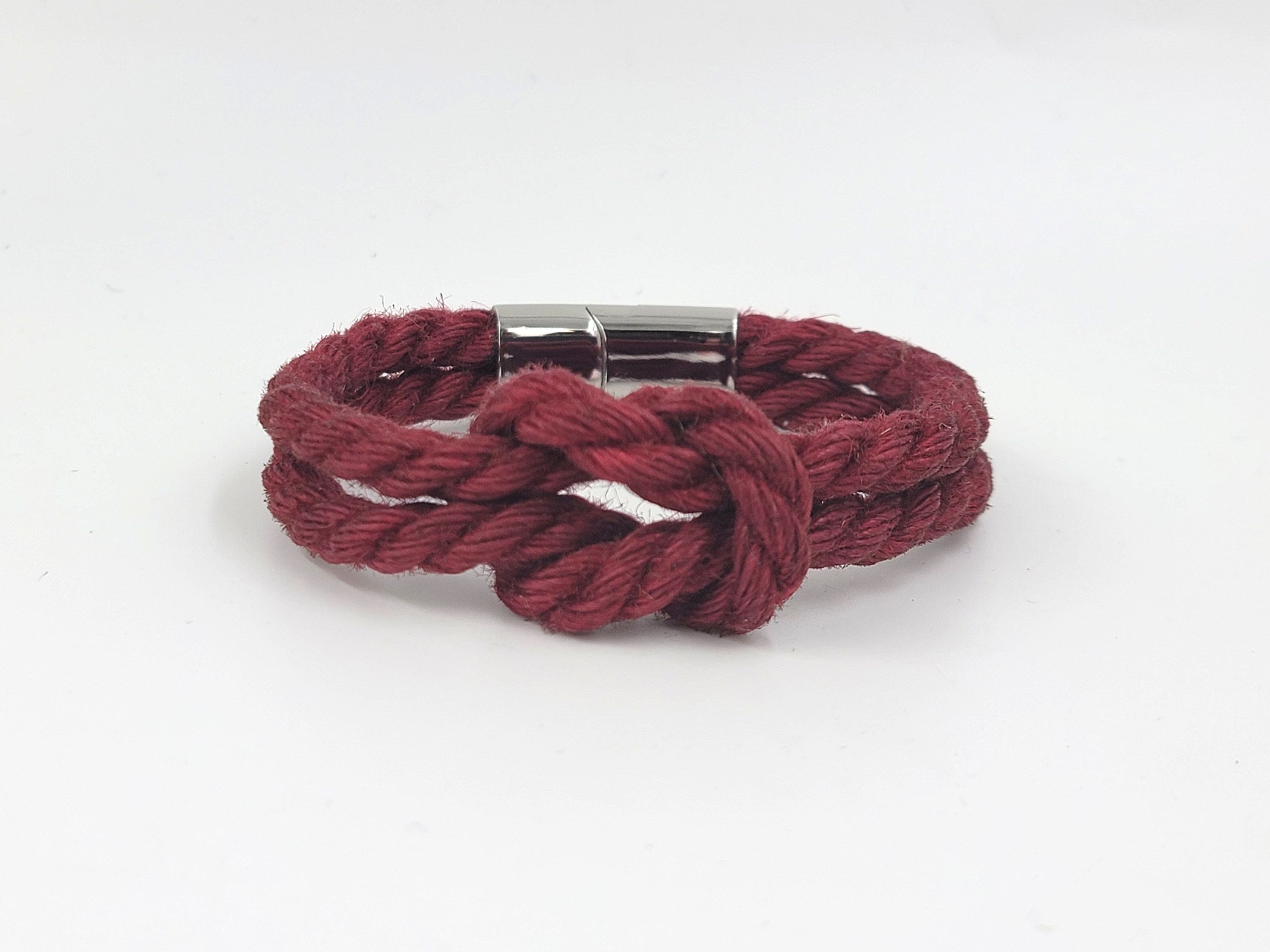 Jute Bondage Rope Square Knot Bracelet - Choose your color - BDSM - Custom