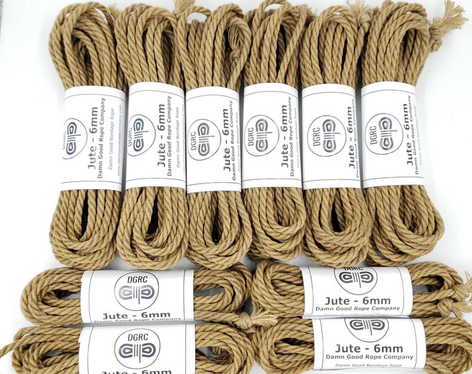 Featured listing image: Shibari Rope Riggers Kit In Jute for Bondage, Kink, Jute Rope Set