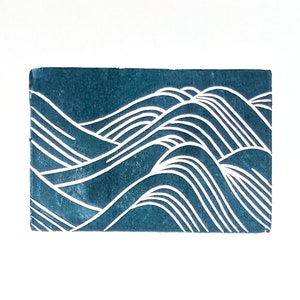 Japanese Waves Original Block Print - Water Pattern - Etsy