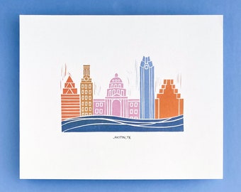 Austin Skyline Art Print - Abstract Cityscape