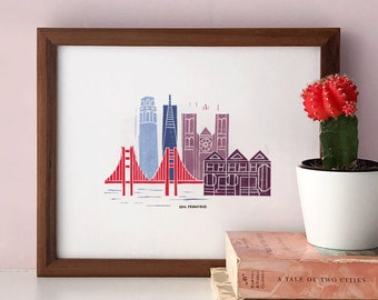 San Francisco Skyline Art Print