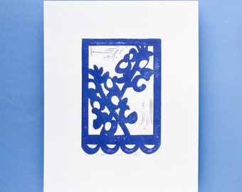 Bluebonnet Papel Picado Art Print