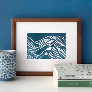 Japanese Waves Original Block Print Water Pattern image 5