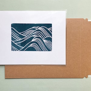 Japanese Waves Original Block Print Water Pattern image 4