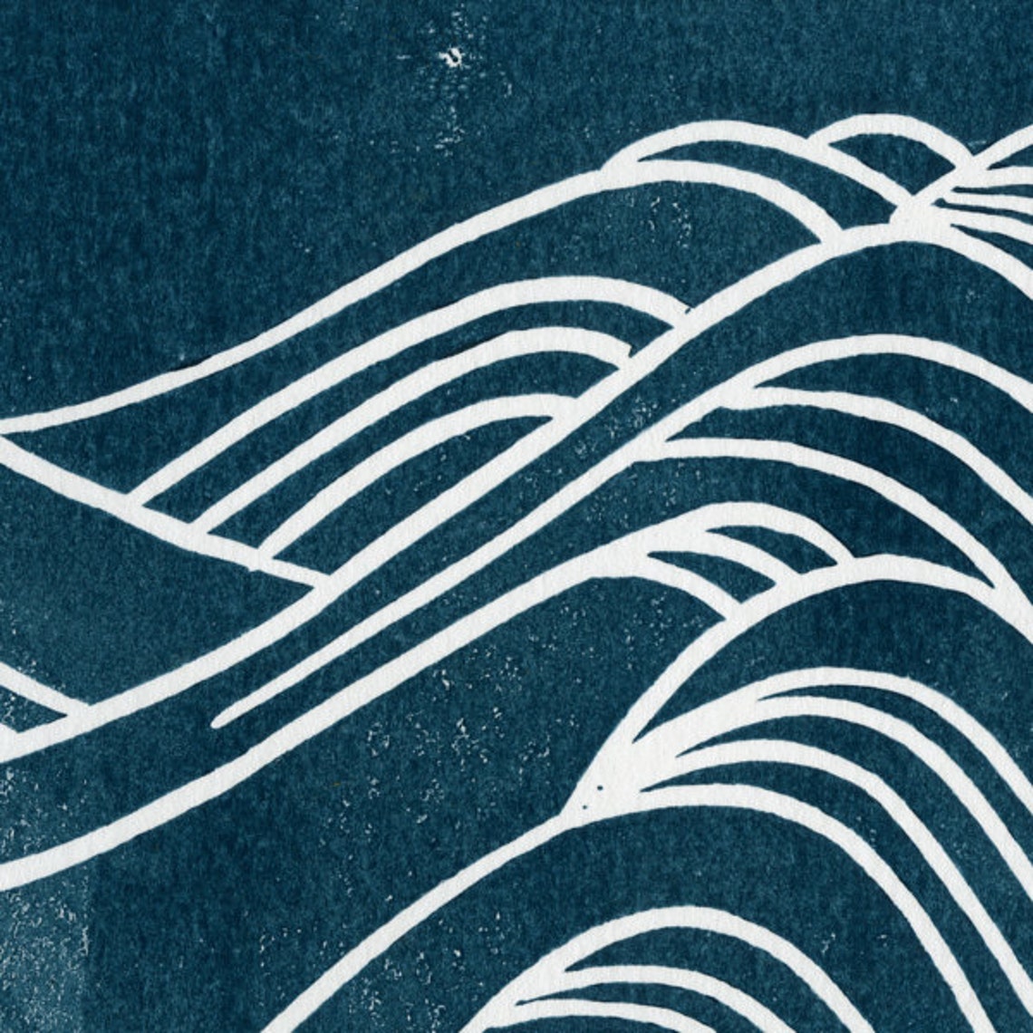 Japanese Waves Original Block Print Water Pattern - Etsy