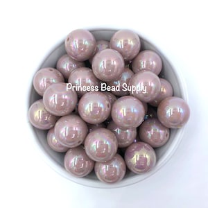 20mm Dust Pink AB Solid Chunky Acrylic Beads