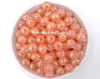 vintagerosefindings Art glass Beads peridot beads Victorian Beads NOS vintage supplies 12mm glass beads Vintage Christmas crackle Beads