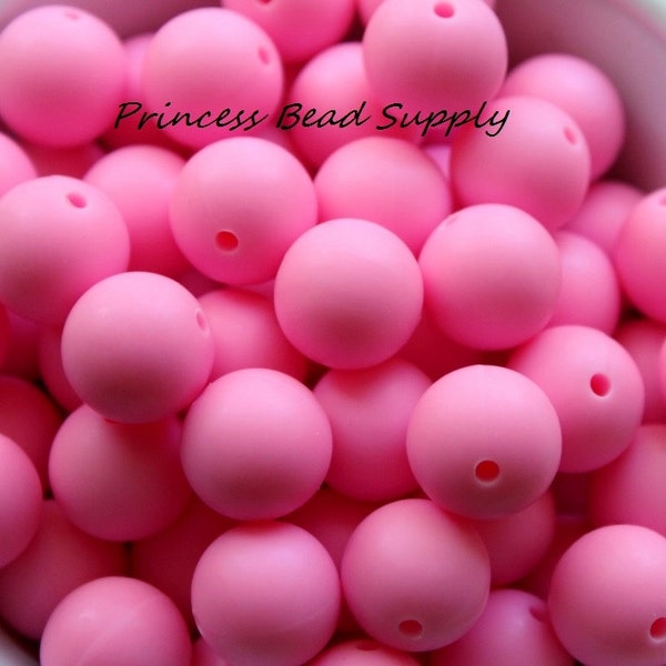 15mm Pink Silicone Beads, Silicone Beads,  Silicone Beads Wholesale