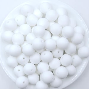 15mm White Silicone Beads, 15mm Silicone Beads, Silicone Beads,  Silicone Beads Wholesale, Silicone Loose Beads,