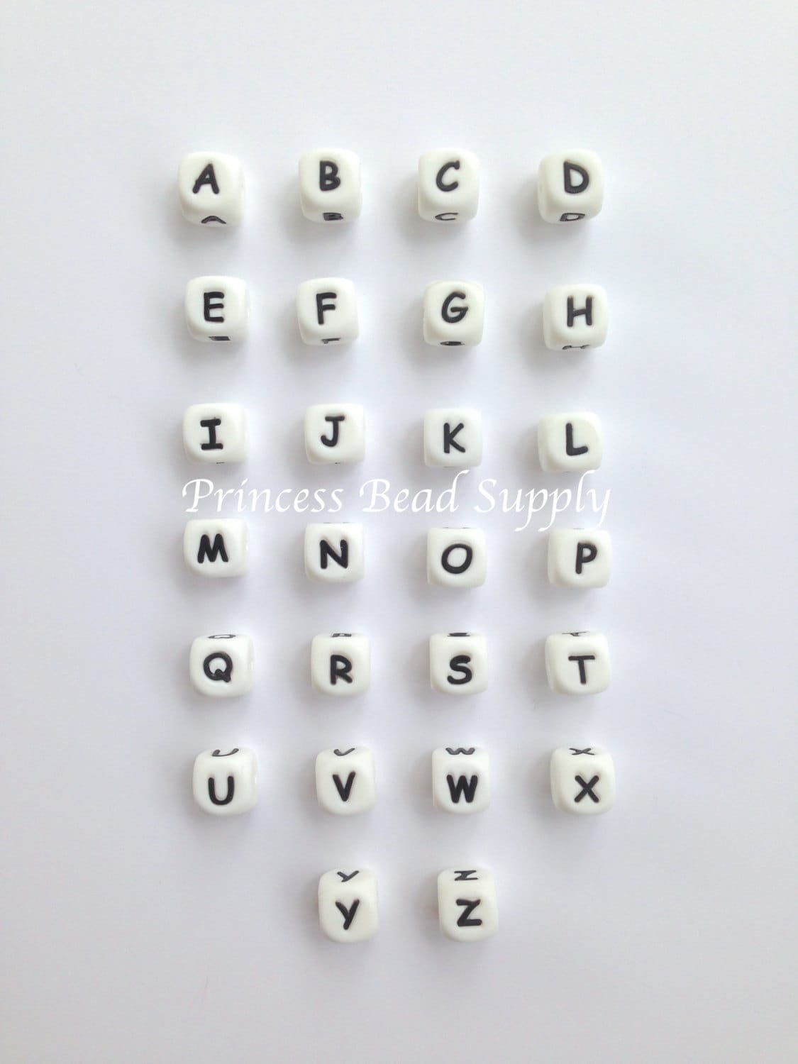 Free Shipping 10*10MM Square Acrylic Letter Beads Single Alphabet A  Printing White Cube Jewelry Name Bracelet Beads 550pcs - AliExpress