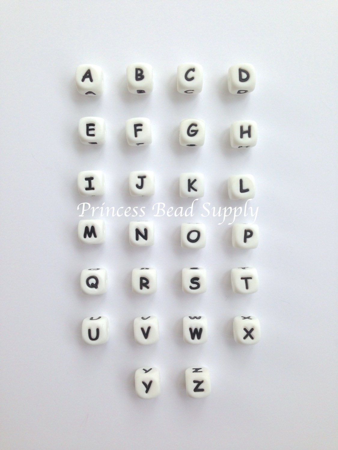 Free Shipping 10*10MM Square Acrylic Letter Beads Single Alphabet A  Printing White Cube Jewelry Name Bracelet Beads 550pcs - AliExpress