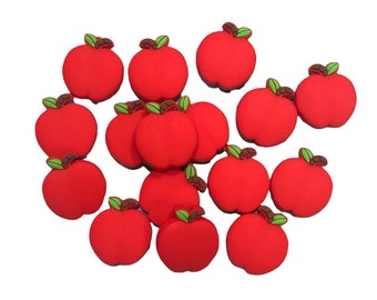 Apple Silicone Focal Beads