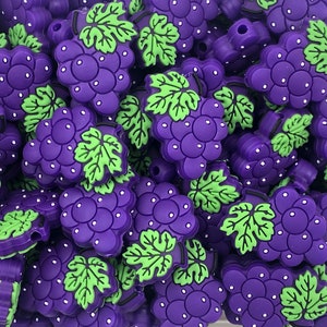 Purple Grapes Silicone Focal Beads