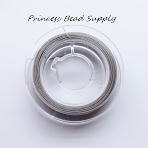 1 Roll Silver Tiger Tail Wire,  0.45 MM Thickness,  Stainless Steel,  Perfect for Chunky Necklaces!