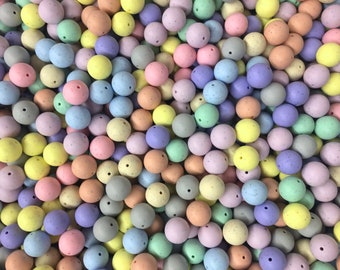 SALE 19mm Round Pastel Speckled Silicone Beads,  BULK Silicone Beads, Speckled Pastel Silicone Beads Bulk, Wholesale Silicone Beads