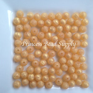 9mm Metallic Gold Silicone Beads