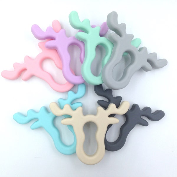 Moose Silicone Pendant, Deer Silicone Pendant, Animal Pendant, Sensory Pendant, Deer Silicone Pendant, Moose Silicone Pendant