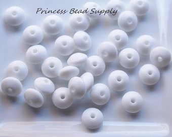 White Saucer Silicone Beads,  Silicone Beads,  Silicone Beads