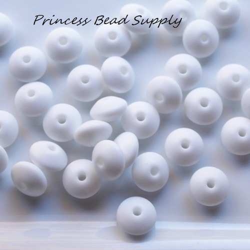 White Saucer Silicone Beads Silicone Beads 100 Food Grade Etsy