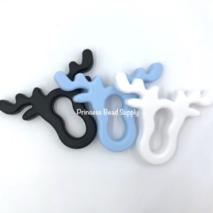 Moose Silicone Pendant, Deer Silicone Pendant, Animal Pendant, Sensory Pendant,