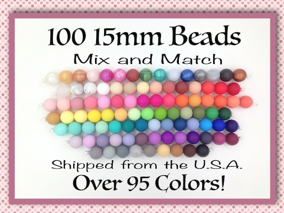 Go Handmade Silicone Beads 15 mm (mix) - Fast delivery