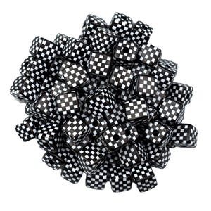 13mm Square Checkered Beads,  13mm Dice Beads, Black & White Checkered Beads,  Acrylic Beads
