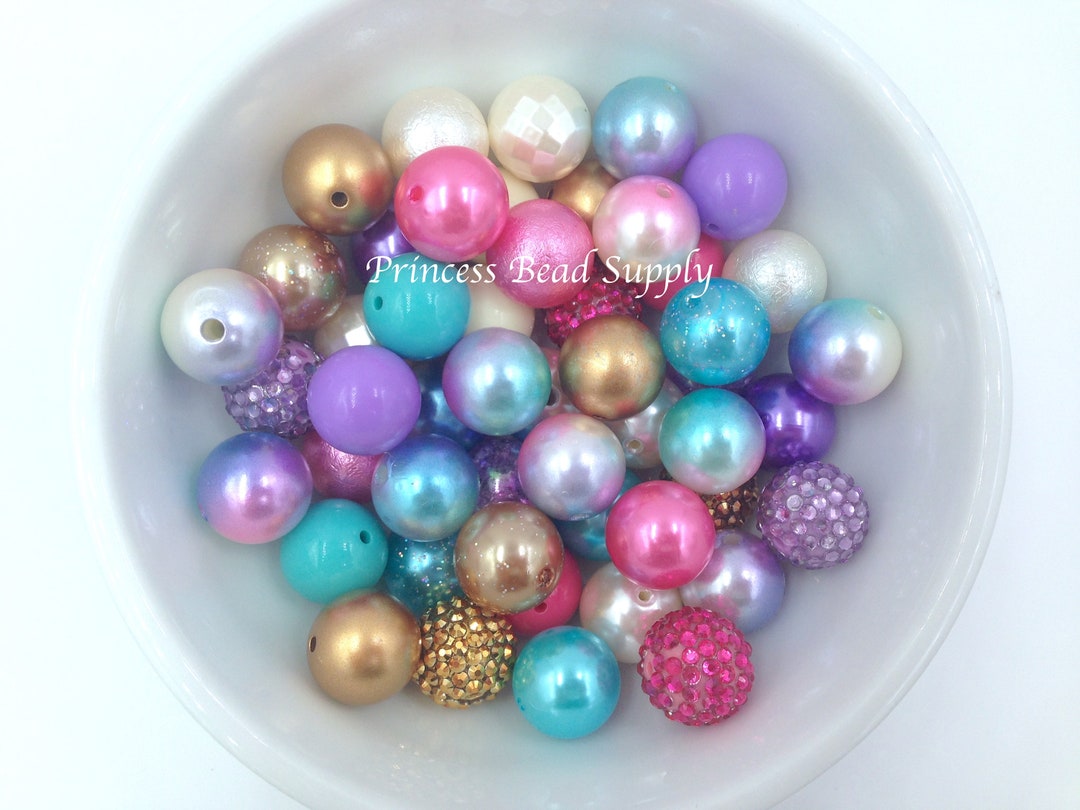 Magic Pearl 20mm Chunky Bulk Beads Bulk Bead Mix Wholesale Etsy