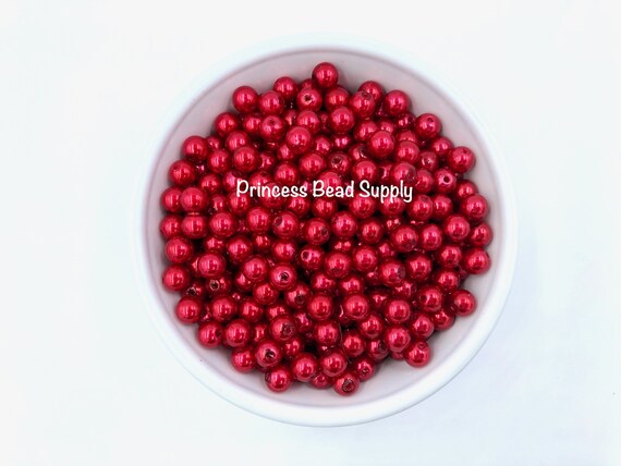 Red pearl beads deals