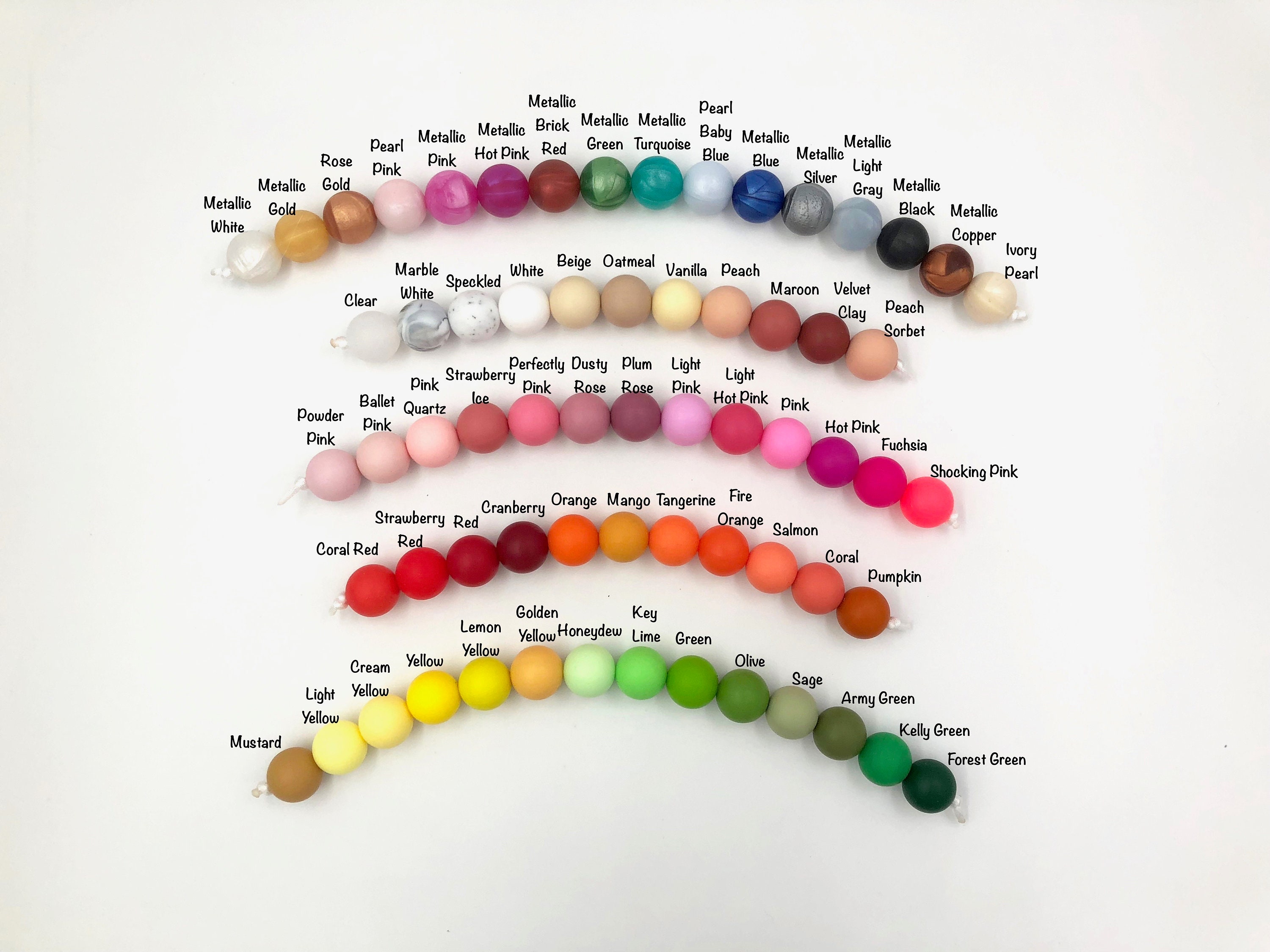 100 Mixed 15mm Round Silicone Beads – Alexa Organics LLC - Natural