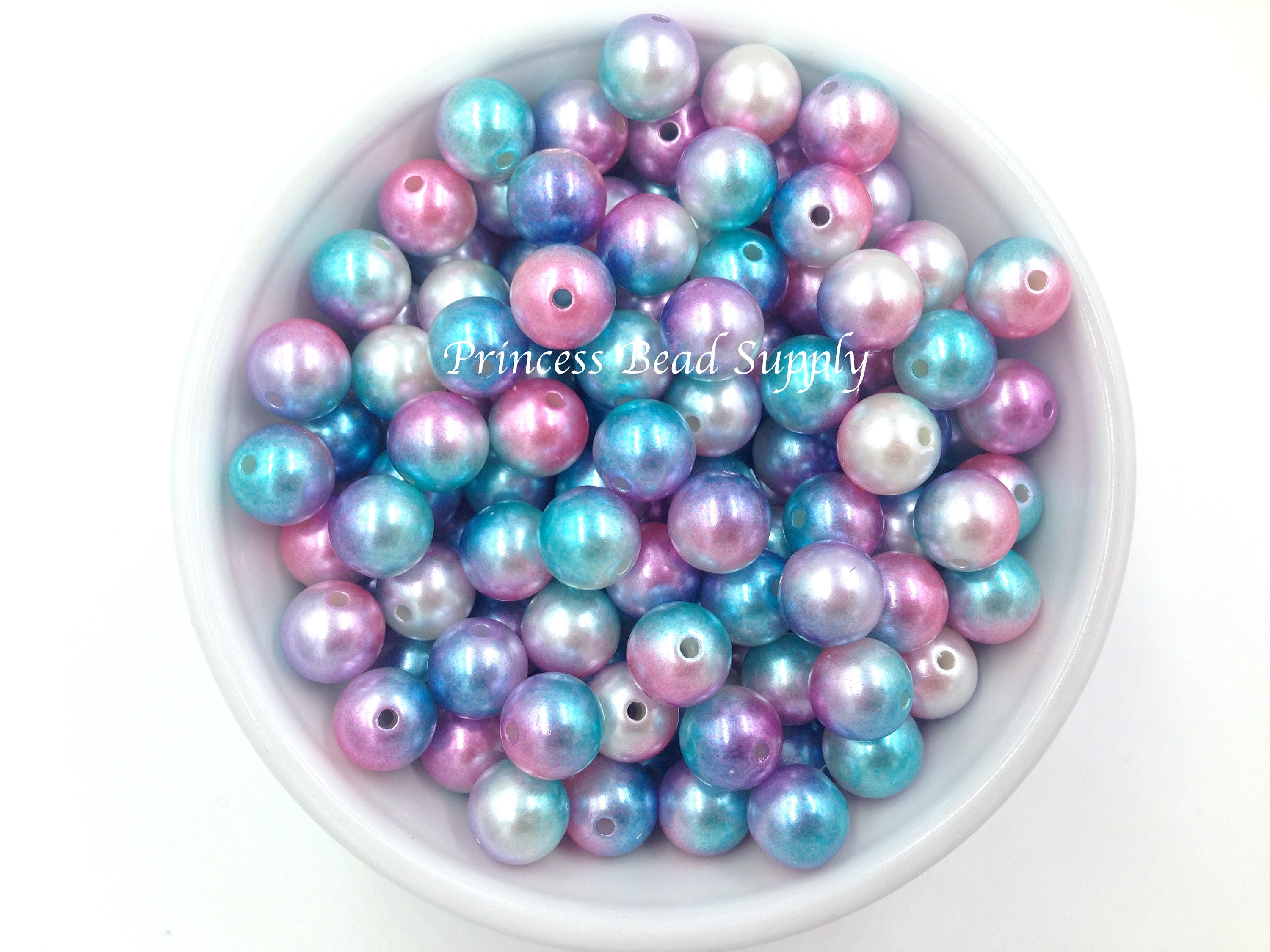 Bright Mix Pearl 12mm Round Plastic Pop Beads (113g)