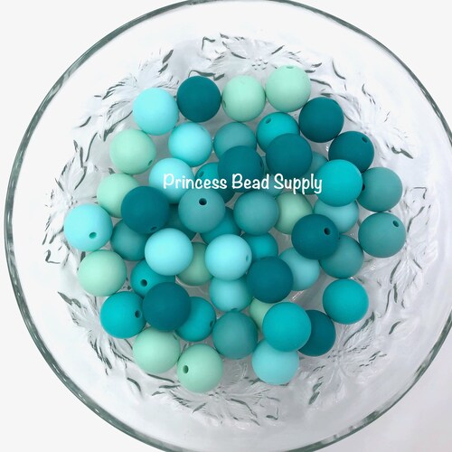 50 or 100 BULK Round Silicone Beads Neutral Mix Silicone Etsy