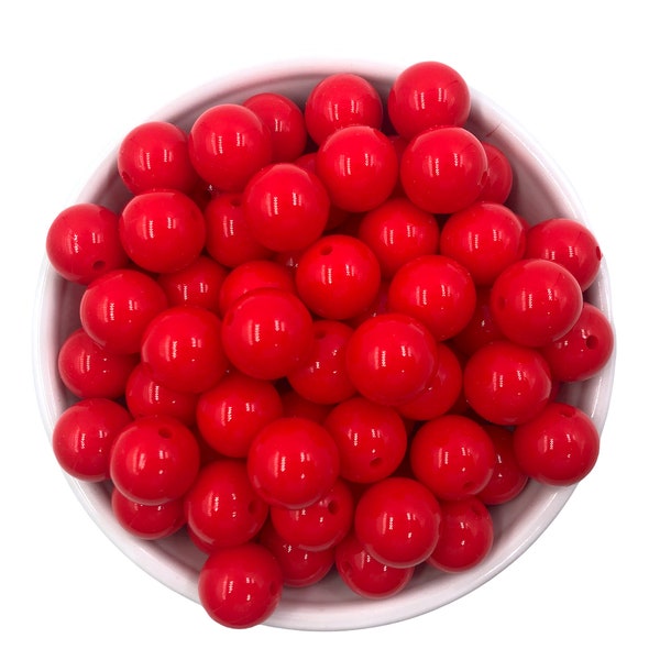 15mm Red Gloss Silicone Beads, Shiny Silicone Beads,  Silicone Beads, Silicone Beads Wholesale
