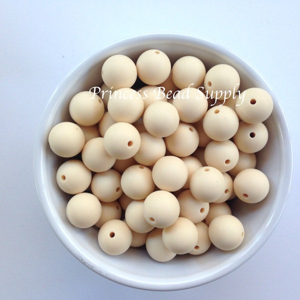 15mm Beige Silicone Beads, Silicone Beads,  Silicone Beads Wholesale