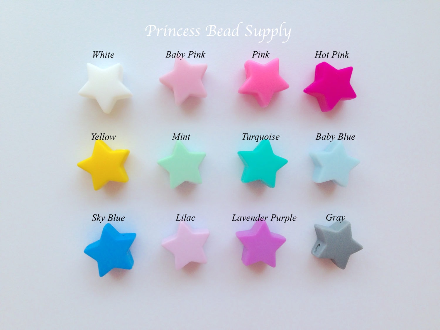 Marshmallow Star Beads – American Teething and Craft Supply LLC