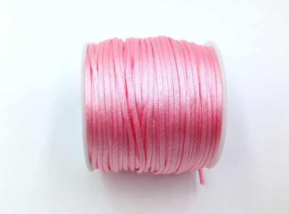 SALE25 Yards of 1.5mm Pink Satin Nylon Cord Blue Satin Nylon Cord