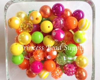 Summer Citrus 12mm Acrylic Bead Mix