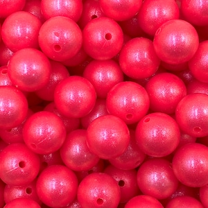 15mm Shocking Pink OPAL Silicone Beads